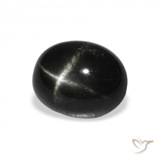 4.68 ct Black Star Diopside Stone, Natural Star Diopside in Oval Cabochon Shape for Sale