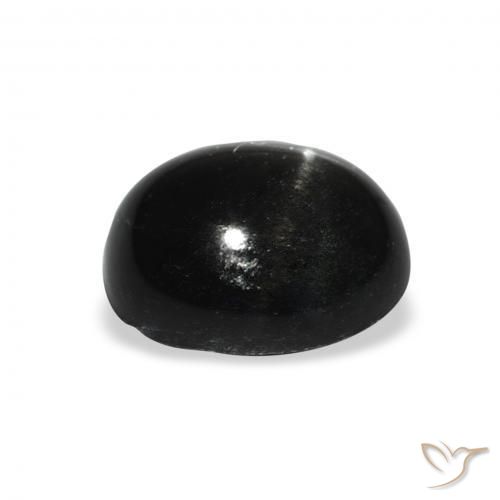 Star Diopside Gemstone in 11 x 9 mm (calibrated) Size for Sale, Star Diopside Stone in Black Color
