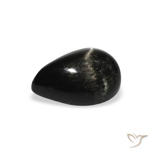 Star Diopside Gemstone in 10 x 7 mm (calibrated) Size for Sale, Star Diopside Stone in Black Color