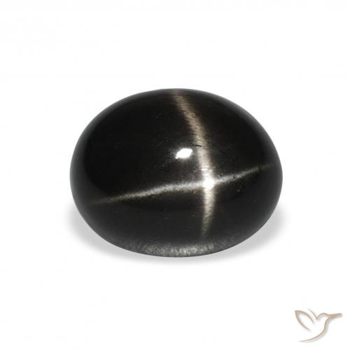 5.00ct Natural Black Star Diopside, Oval, Opaque
