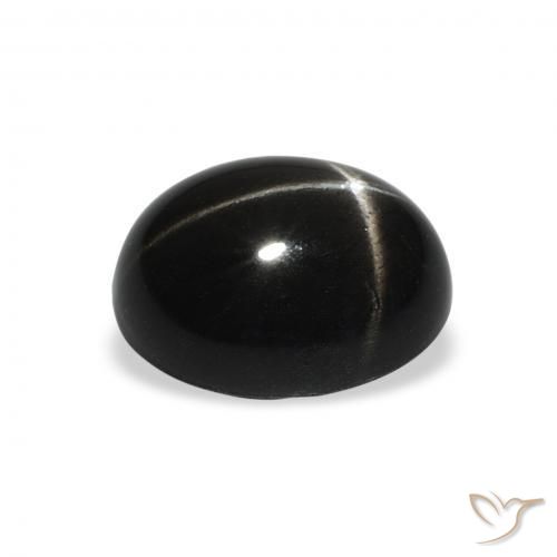 Star Diopside Gemstone in 11 x 9 mm (calibrated) Size for Sale, Star Diopside Stone in Black Color