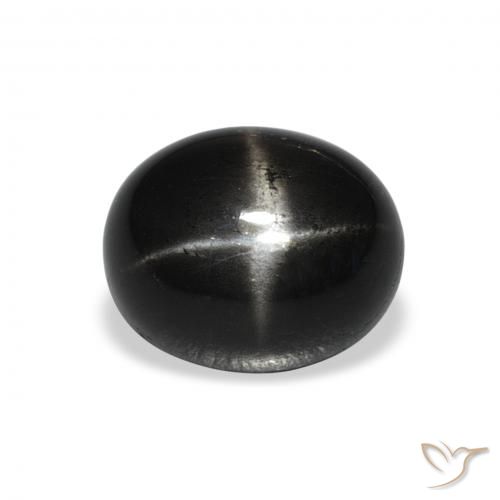 4.97ct Natural Black Star Diopside, Oval, Opaque, Photo A