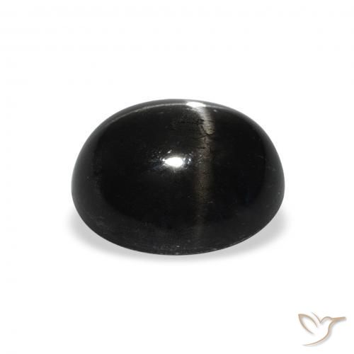 Star Diopside Gemstone in 11 x 9 mm (calibrated) Size for Sale, Star Diopside Stone in Black Color