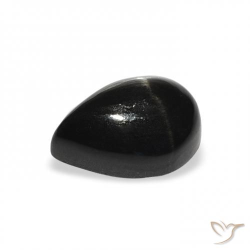 Star Diopside Gemstone in 10 x 7 mm (calibrated) Size for Sale, Star Diopside Stone in Black Color