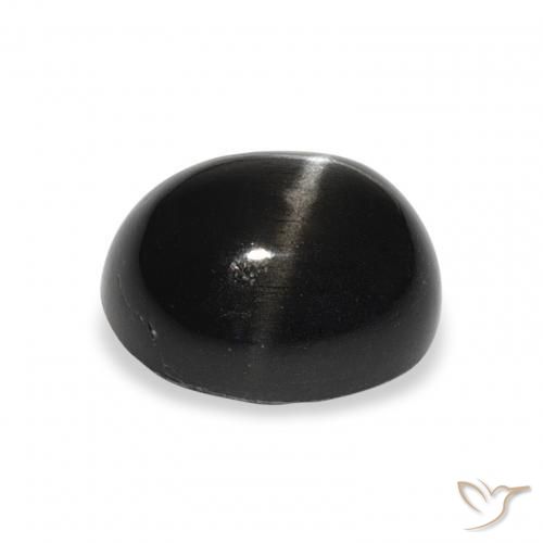 Star Diopside Gemstone in 11 x 9 mm (calibrated) Size for Sale, Star Diopside Stone in Black Color