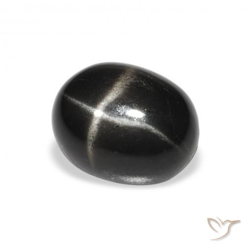 4.31 ct Black Star Diopside Stone, Natural Star Diopside in Oval Cabochon Shape for Sale
