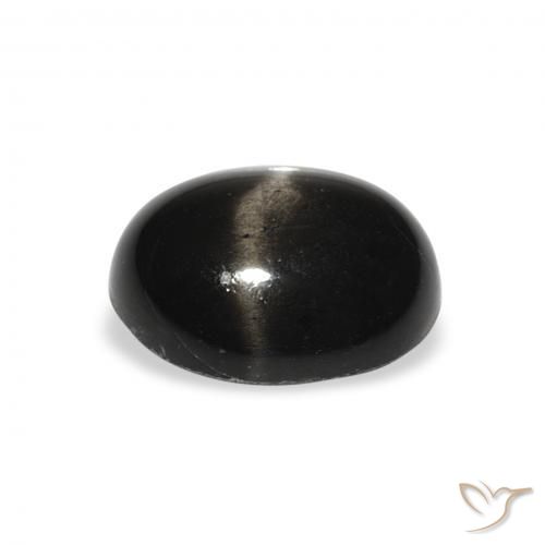 Star Diopside Gemstone in 11 x 9 mm (calibrated) Size for Sale, Star Diopside Stone in Black Color