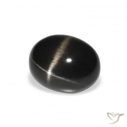 3.08 ct Black Star Diopside Stone, Natural Star Diopside in Oval Cabochon Shape for Sale