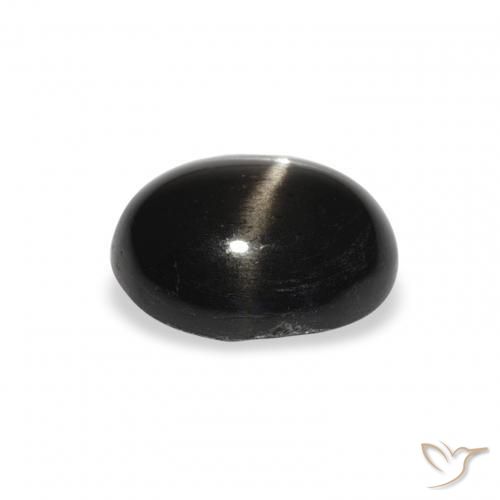 Star Diopside Gemstone in 10 x 8 mm (calibrated) Size for Sale, Star Diopside Stone in Black Color