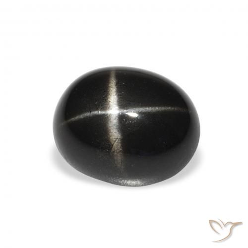 4.01 ct Black Star Diopside Stone, Natural Star Diopside in Oval Cabochon Shape for Sale