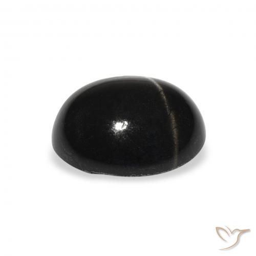 Star Diopside Gemstone in 11 x 9 mm (calibrated) Size for Sale, Star Diopside Stone in Black Color