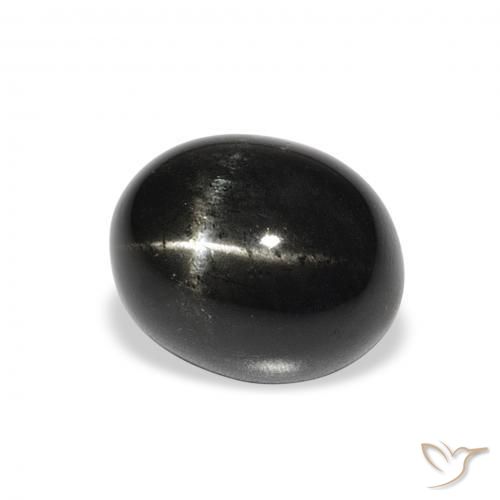 5.78 ct Black Star Diopside Stone, Natural Star Diopside in Oval Cabochon Shape for Sale