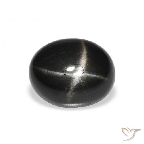 4.32ct Natural Black Star Diopside, Oval, Opaque
