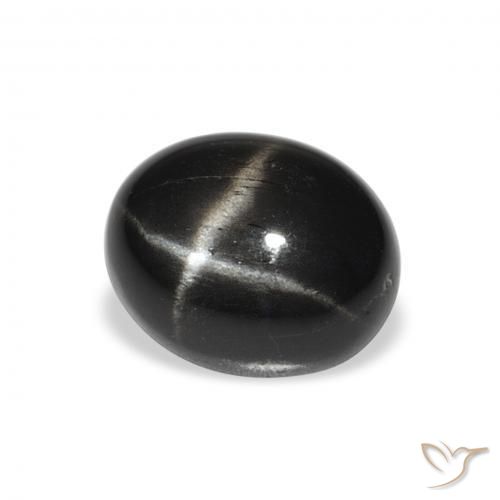 4.32 ct Black Star Diopside Stone, Natural Star Diopside in Oval Cabochon Shape for Sale