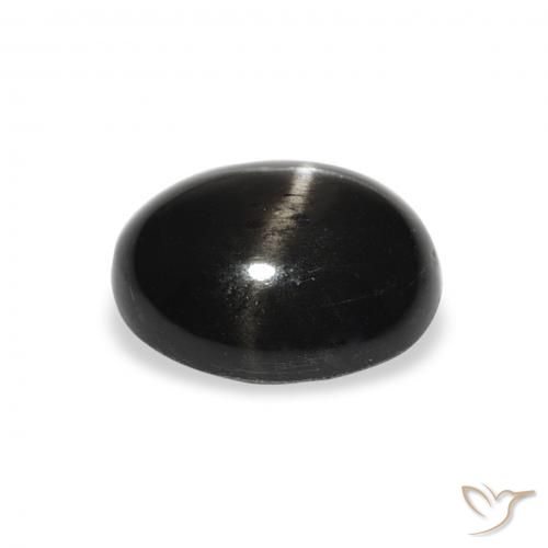 Star Diopside Gemstone in 11 x 9 mm (calibrated) Size for Sale, Star Diopside Stone in Black Color
