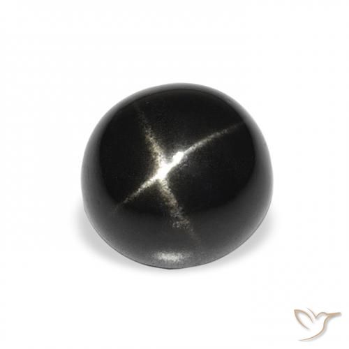 3.46ct Natural Black Star Diopside, Round, Opaque