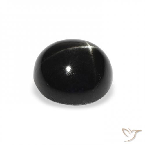 Star Diopside Gemstone in 9 mm (calibrated) Size for Sale, Star Diopside Stone in Black Color