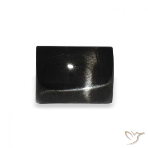 3.12ct Natural Black Star Diopside, Baguette, Opaque