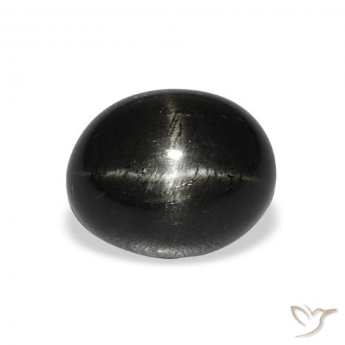 5.84ct Natural Black Star Diopside, Oval, Opaque