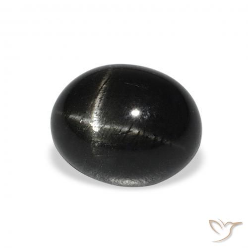 5.84 ct Black Star Diopside Stone, Natural Star Diopside in Oval Cabochon Shape for Sale