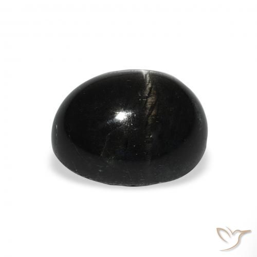 Star Diopside Gemstone in 11 x 9 mm (calibrated) Size for Sale, Star Diopside Stone in Black Color