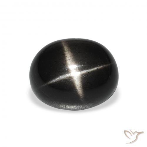 5.56ct Natural Black Star Diopside, Oval, Opaque