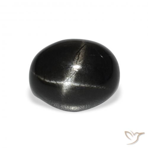 5.55ct Natural Black Star Diopside, Oval, Opaque