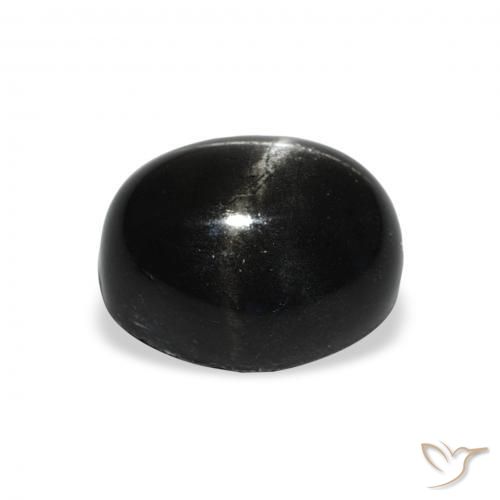 Star Diopside Gemstone in 11 x 9 mm (calibrated) Size for Sale, Star Diopside Stone in Black Color
