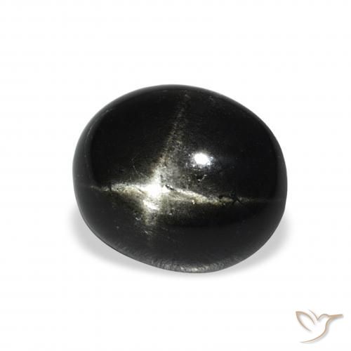 4.43 ct Black Star Diopside Stone, Natural Star Diopside in Oval Cabochon Shape for Sale