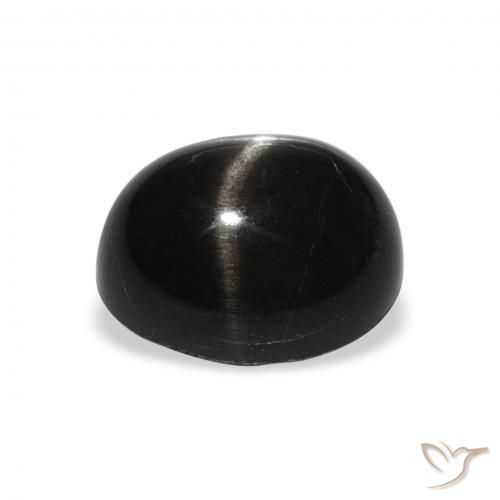 Star Diopside Gemstone in 11 x 9 mm (calibrated) Size for Sale, Star Diopside Stone in Black Color
