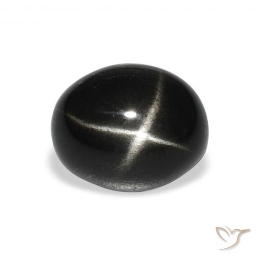 5.51ct Natural Black Star Diopside, Oval, Opaque
