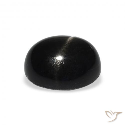 Star Diopside Gemstone in 11 x 9 mm (calibrated) Size for Sale, Star Diopside Stone in Black Color