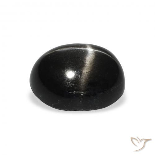 Star Diopside Gemstone in 11 x 9 mm (calibrated) Size for Sale, Star Diopside Stone in Black Color