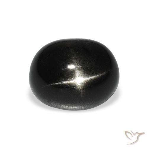 6.15ct Natural Black Star Diopside, Oval, Opaque