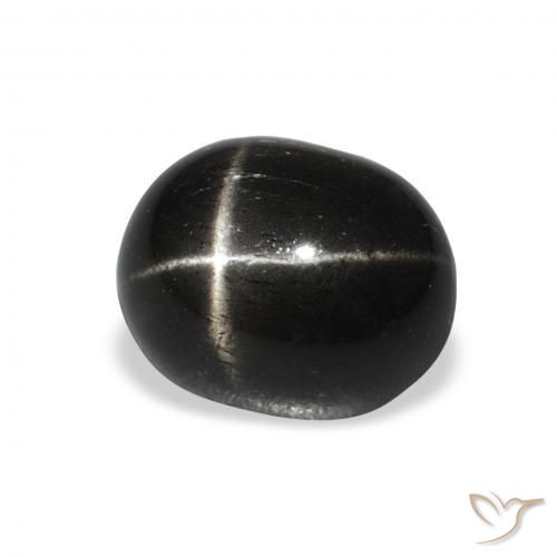 4.60 ct Black Star Diopside Stone, Natural Star Diopside in Oval Cabochon Shape for Sale