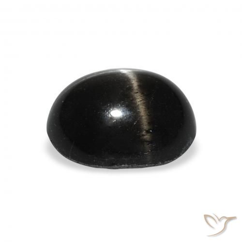 Star Diopside Gemstone in 11 x 9 mm (calibrated) Size for Sale, Star Diopside Stone in Black Color