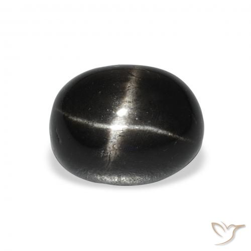 5.88ct Natural Black Star Diopside, Oval, Opaque