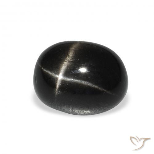 5.88 ct Black Star Diopside Stone, Natural Star Diopside in Oval Cabochon Shape for Sale