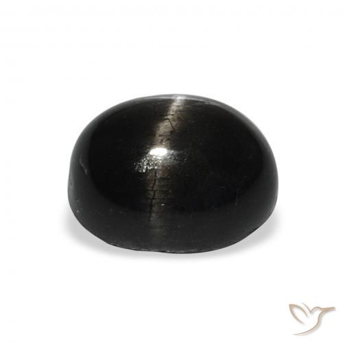 Star Diopside Gemstone in 11 x 9 mm (calibrated) Size for Sale, Star Diopside Stone in Black Color