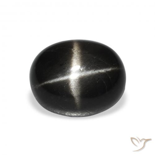 4.45ct Natural Black Star Diopside, Oval, Opaque