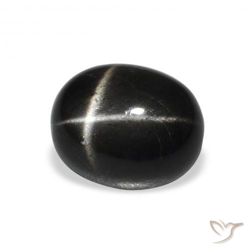 4.45 ct Black Star Diopside Stone, Natural Star Diopside in Oval Cabochon Shape for Sale