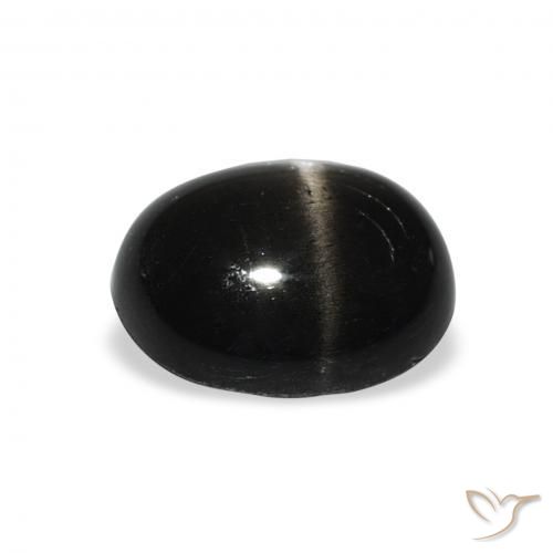 Star Diopside Gemstone in 11 x 9 mm (calibrated) Size for Sale, Star Diopside Stone in Black Color