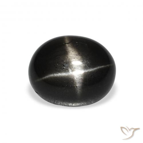 4.62ct Natural Black Star Diopside, Oval, Opaque