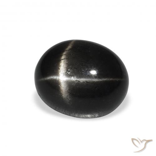 4.62 ct Black Star Diopside Stone, Natural Star Diopside in Oval Cabochon Shape for Sale
