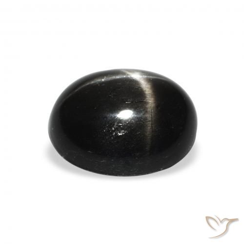 Star Diopside Gemstone in 11 x 9 mm (calibrated) Size for Sale, Star Diopside Stone in Black Color