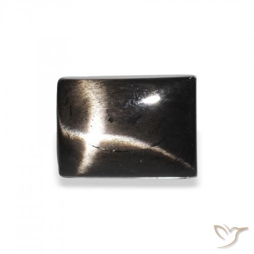 Star Diopside Gemstone in 8 x 6 mm (calibrated) Size for Sale, Star Diopside Stone in Black Color
