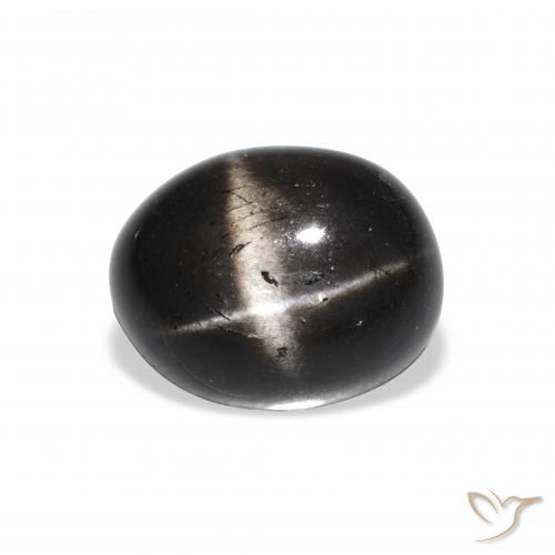 4.81ct Natural Black Star Diopside, Oval, Opaque
