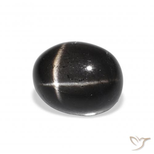 4.81 ct Black Star Diopside Stone, Natural Star Diopside in Oval Cabochon Shape for Sale