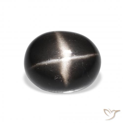 4.85ct Natural Black Star Diopside, Oval, Opaque