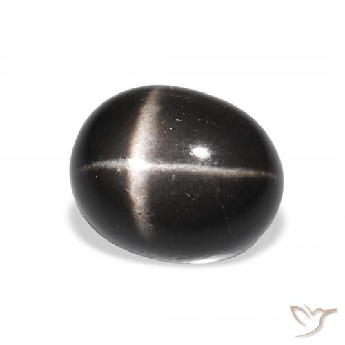 4.85 ct Black Star Diopside Stone, Natural Star Diopside in Oval Cabochon Shape for Sale
